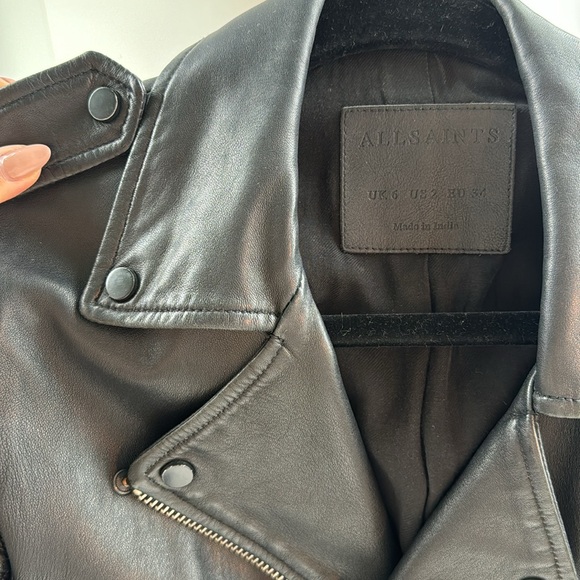 All Saints Balfern Leather Jacket - Picture 4 of 7
